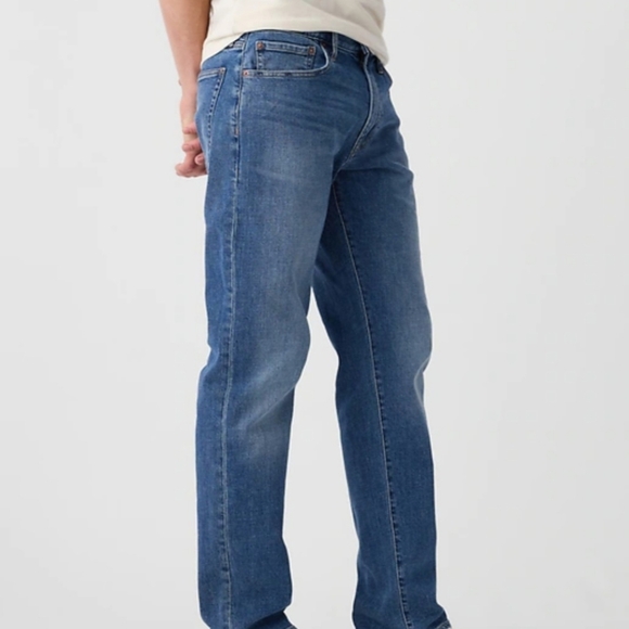 GAP Flex Straight Jeans in Classic Blue - Picture 3 of 8